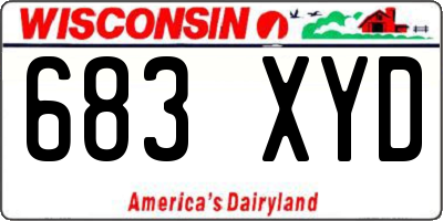 WI license plate 683XYD