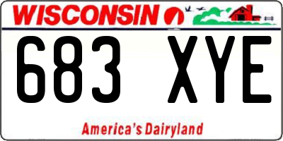 WI license plate 683XYE