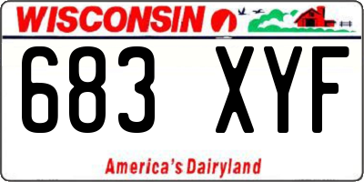 WI license plate 683XYF
