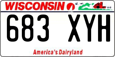 WI license plate 683XYH