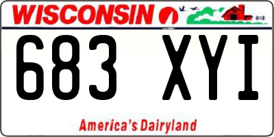WI license plate 683XYI