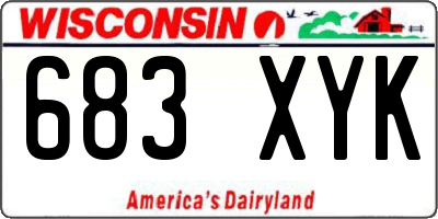 WI license plate 683XYK