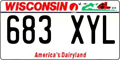 WI license plate 683XYL