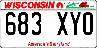 WI license plate 683XYO