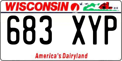 WI license plate 683XYP