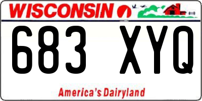 WI license plate 683XYQ