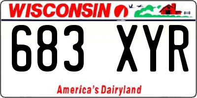 WI license plate 683XYR