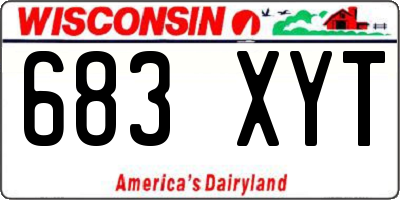 WI license plate 683XYT
