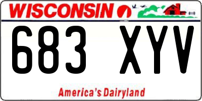 WI license plate 683XYV