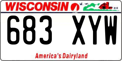 WI license plate 683XYW