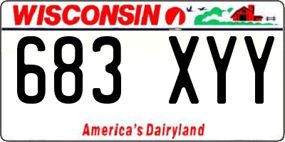 WI license plate 683XYY