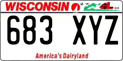 WI license plate 683XYZ