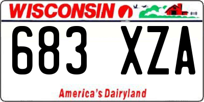 WI license plate 683XZA