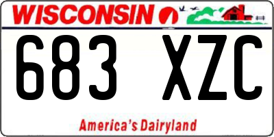 WI license plate 683XZC