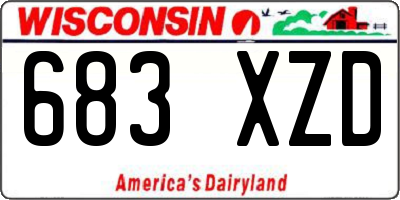 WI license plate 683XZD
