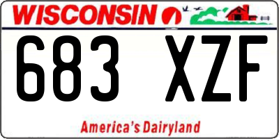 WI license plate 683XZF