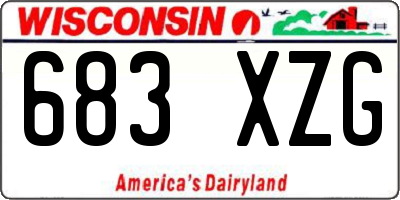 WI license plate 683XZG