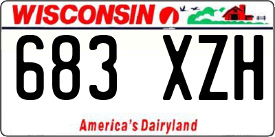 WI license plate 683XZH
