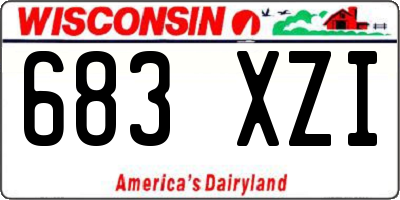 WI license plate 683XZI