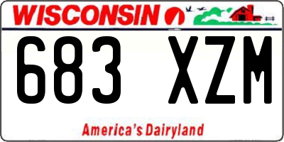 WI license plate 683XZM