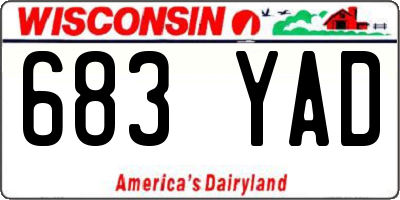 WI license plate 683YAD