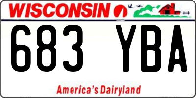 WI license plate 683YBA