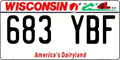 WI license plate 683YBF