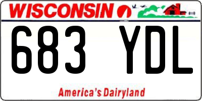 WI license plate 683YDL
