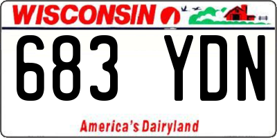 WI license plate 683YDN