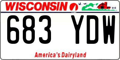 WI license plate 683YDW
