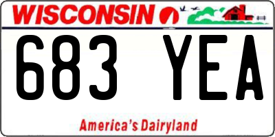 WI license plate 683YEA