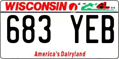 WI license plate 683YEB
