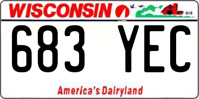 WI license plate 683YEC