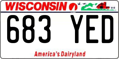 WI license plate 683YED