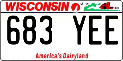 WI license plate 683YEE