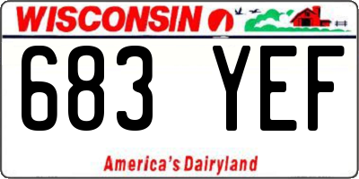 WI license plate 683YEF