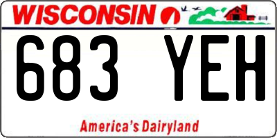 WI license plate 683YEH