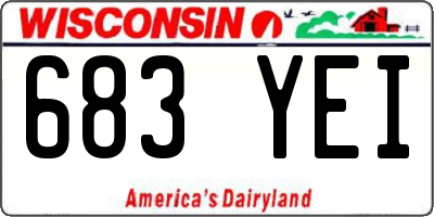 WI license plate 683YEI