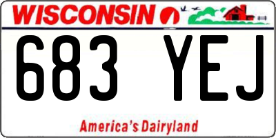 WI license plate 683YEJ
