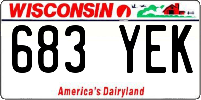 WI license plate 683YEK