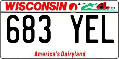 WI license plate 683YEL