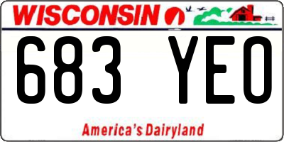 WI license plate 683YEO