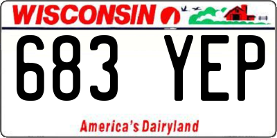 WI license plate 683YEP