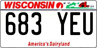 WI license plate 683YEU