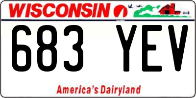 WI license plate 683YEV