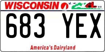 WI license plate 683YEX