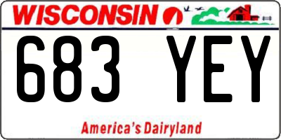 WI license plate 683YEY