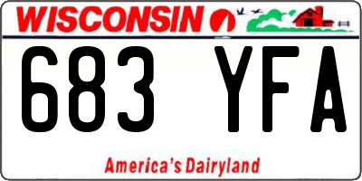 WI license plate 683YFA