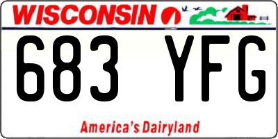WI license plate 683YFG