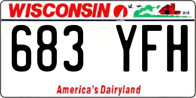 WI license plate 683YFH